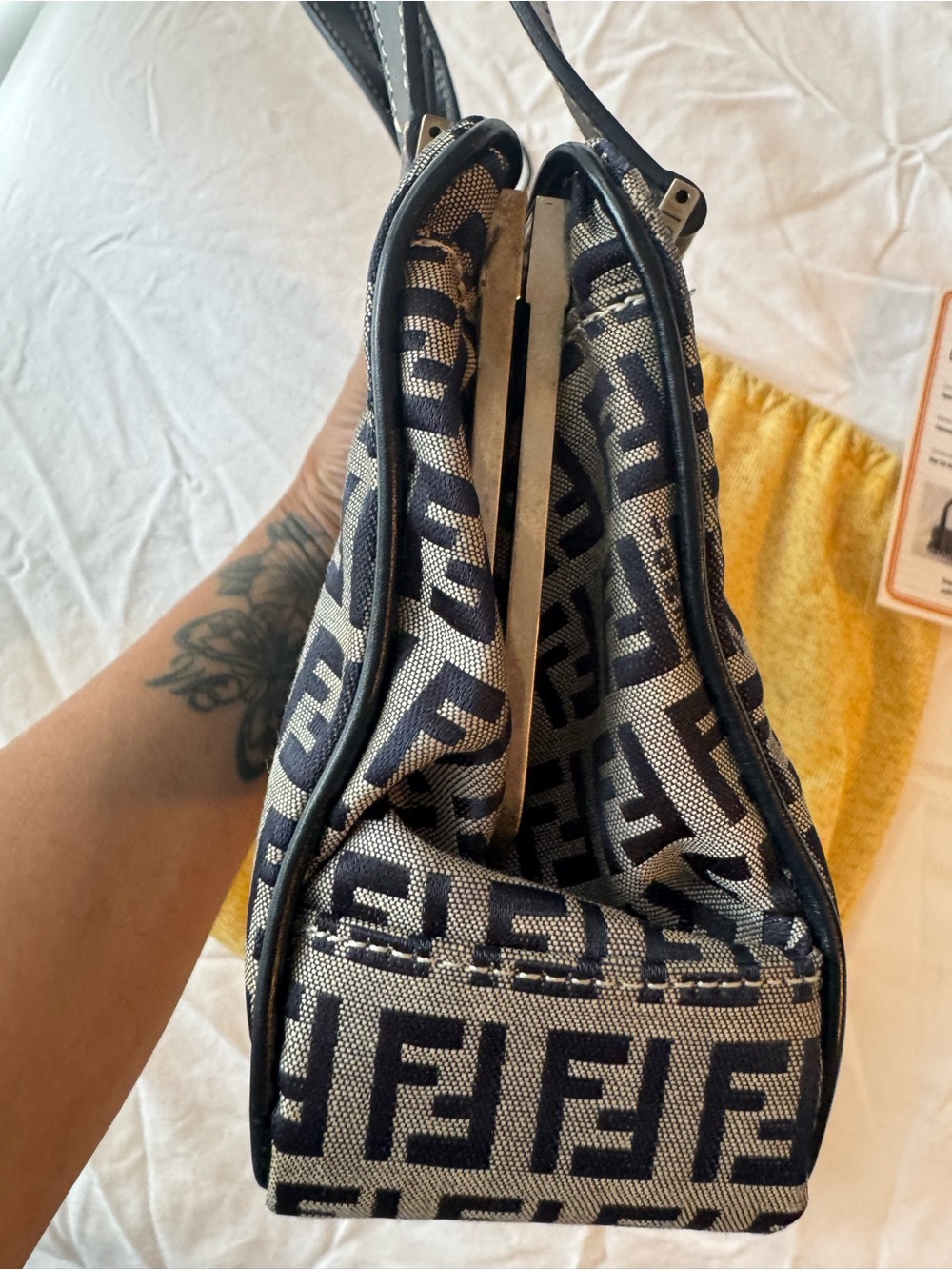 Fendi Black & Gray Zucca Shoulder Bag - Picture 6 of 14